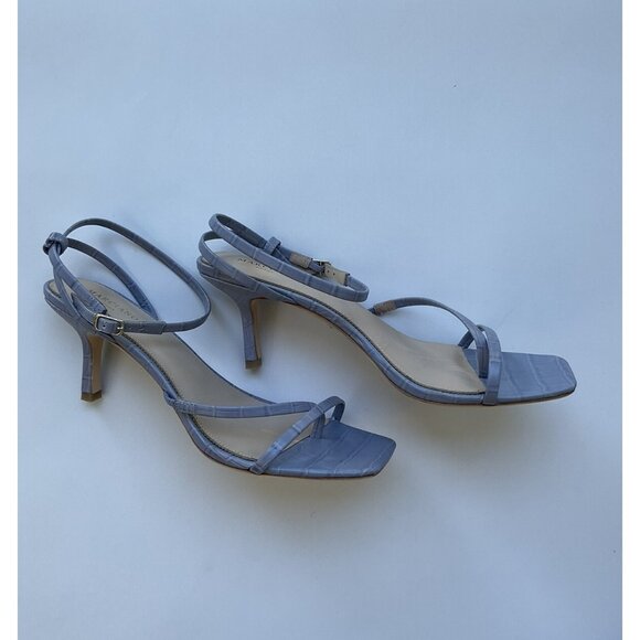 Marciano By Guess Women’s Croco Leather Sandals In Lilac Size 10 - Picture 1 of 7